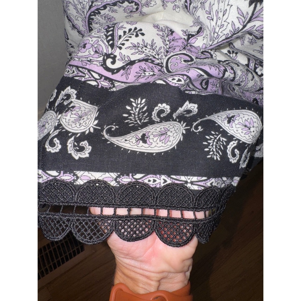 LOFT Paisley Print Dress Sleeveless Casual Dress Sun Dress Tank Dress Size 10 - Picture 8 of 10